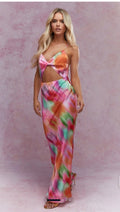 Misguided Twist Front Cut-Out Maxi Dress (XS)
