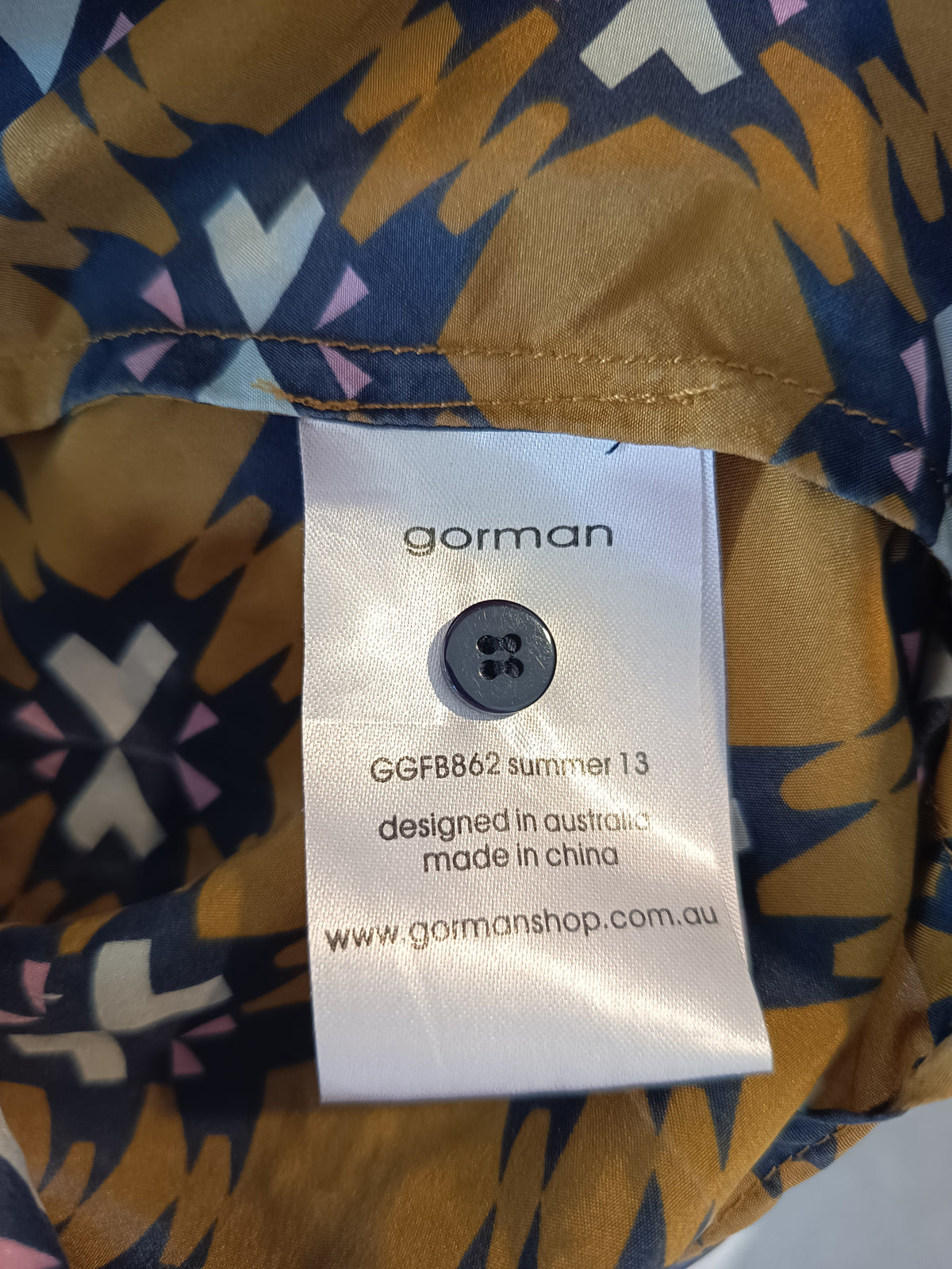 Gorman Silk Geometric Boxy Shirt