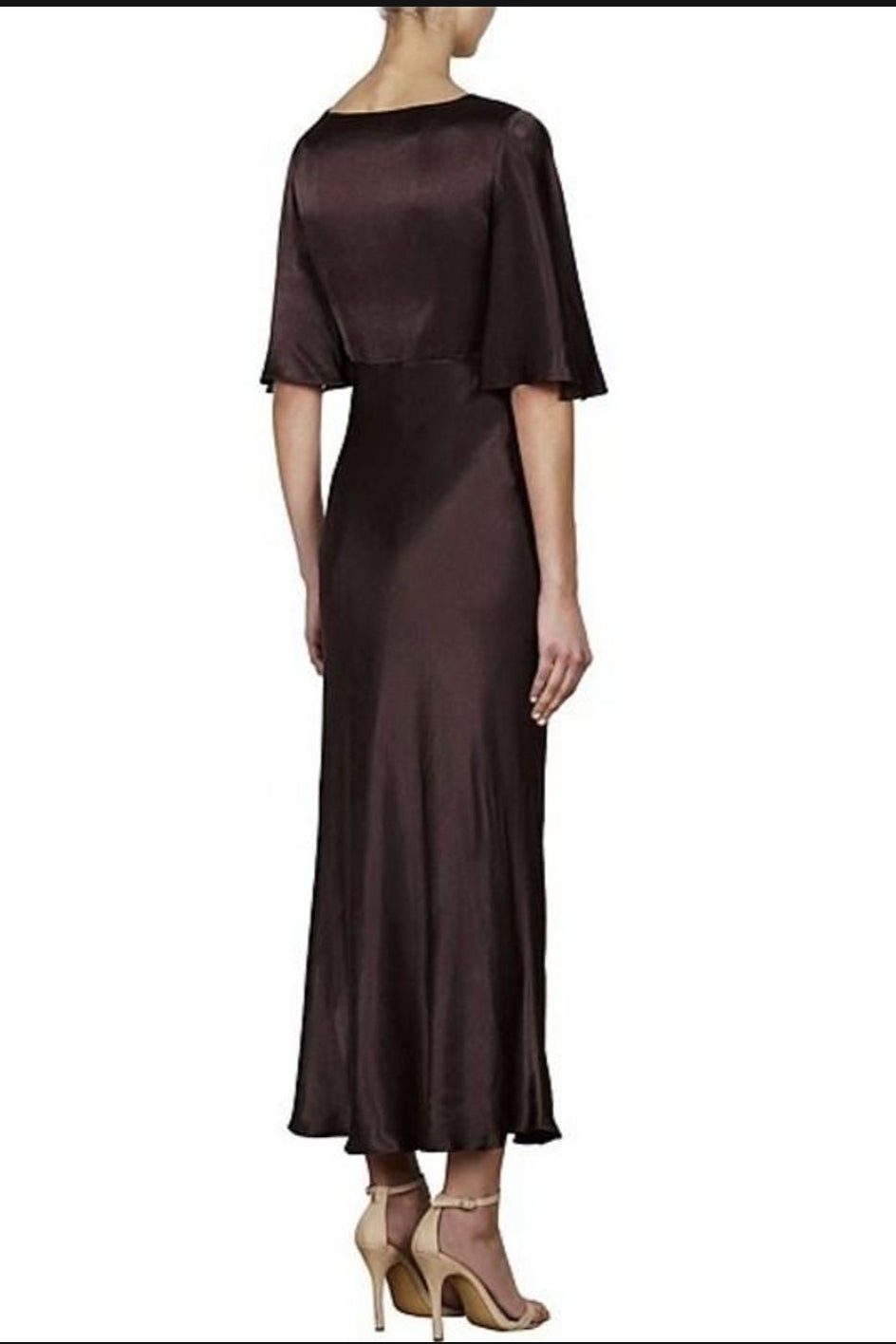 Shona Joy Wright Flutter Sleeve Bias Midi Dress (12)