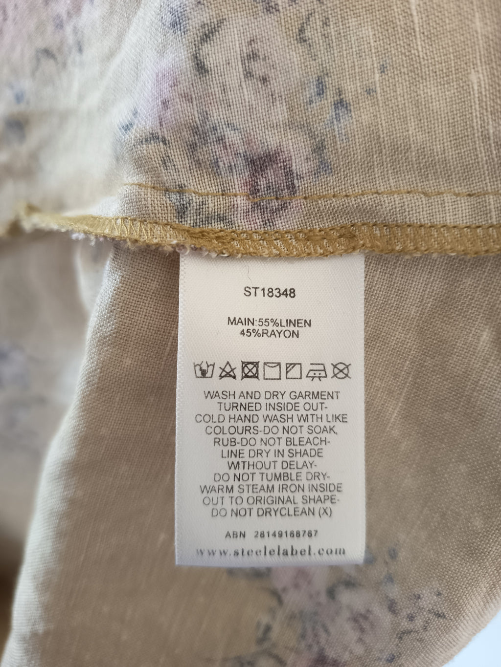 Steele Bellflower Smock Floral Yellow Dress (L)