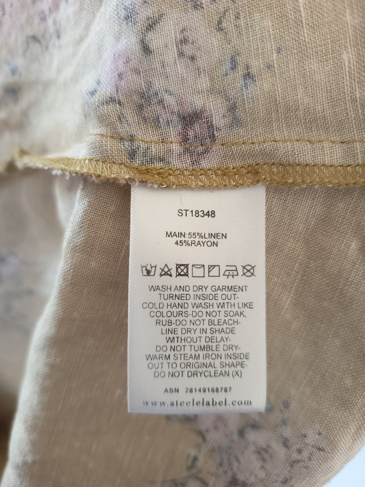 Steele Bellflower Smock Floral Yellow Dress (L)