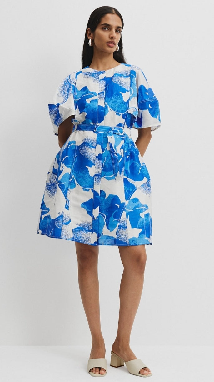 Country Road Print Organza Mini Dress