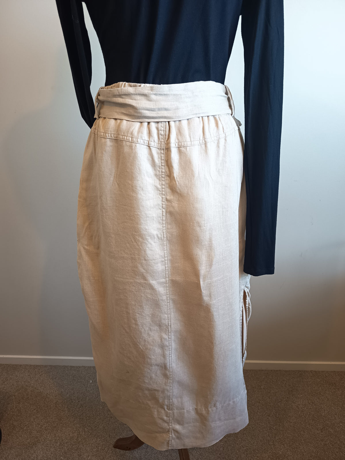 DISSH Delia Linen Pocket Midi Skirt