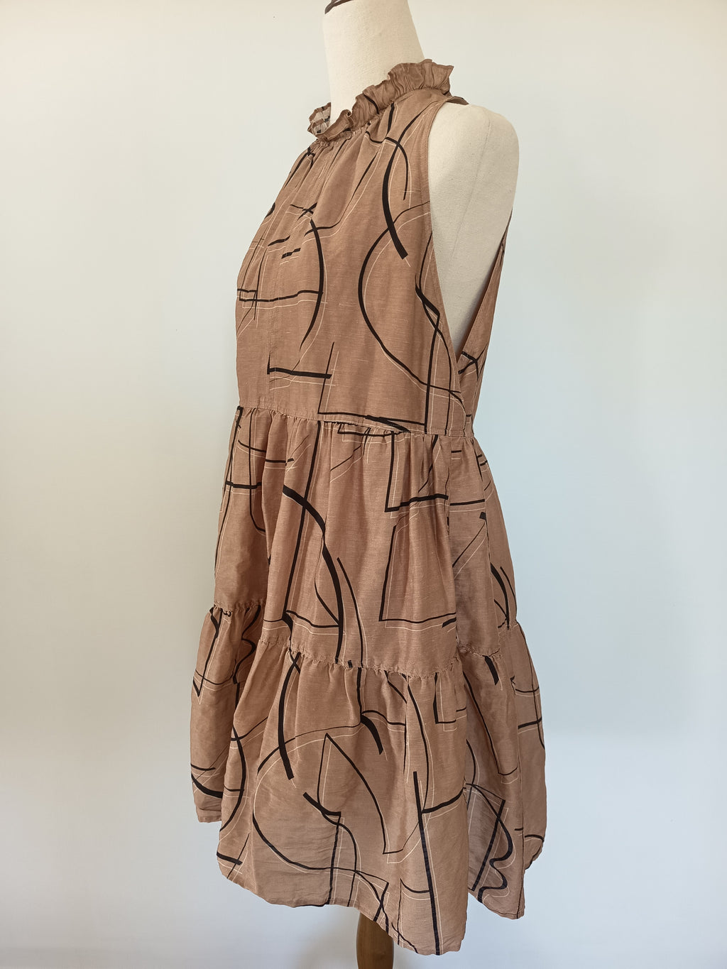 SABA Dia Linen Silk Dress (S)