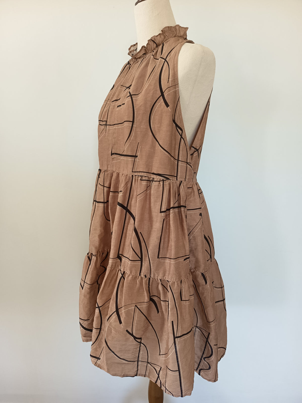 SABA Dia Linen Silk Dress (S)