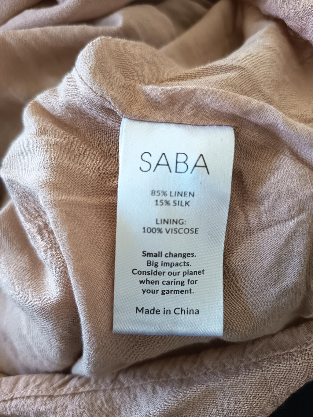 SABA Dia Linen Silk Dress (S)