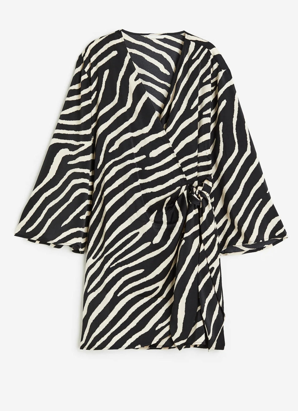H&M Satin Wrap Mini Dress (M)