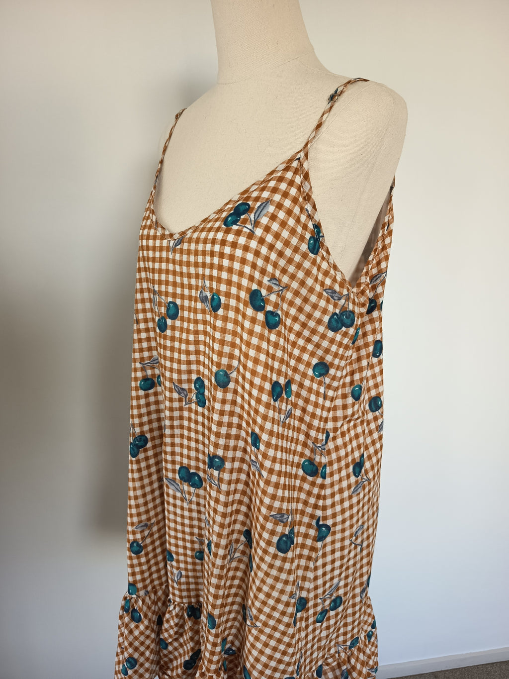 Leo+Be Gingham Cherry Mini Dress (14)