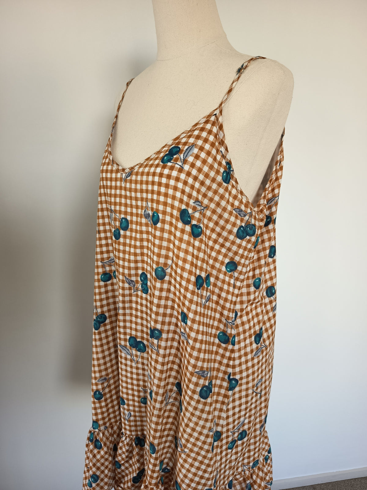 Leo+Be Gingham Cherry Mini Dress (14)