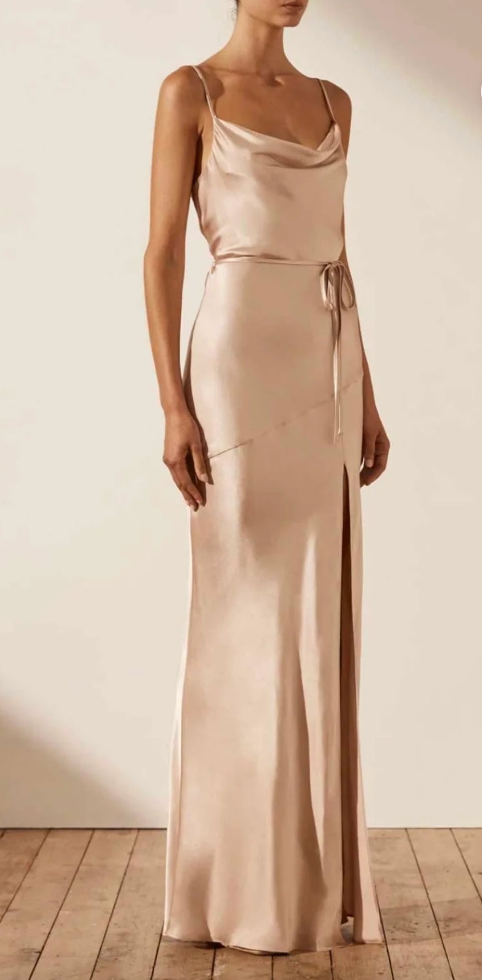 Shona Joy La Lune Bias Cowl Maxi Dress (NEW)