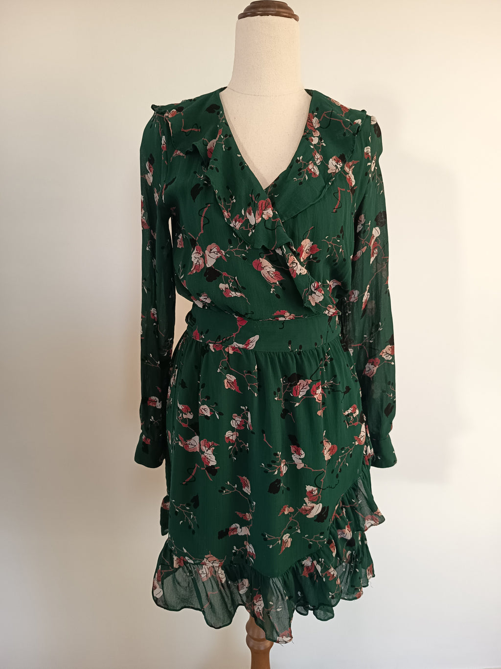 GANNI Marietta Georgette Wrap Dress (S)