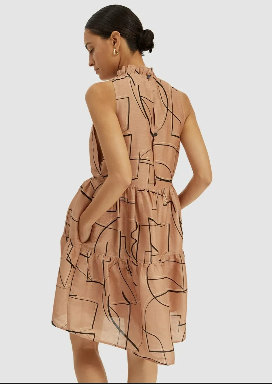 SABA Dia Linen Silk Dress (S)