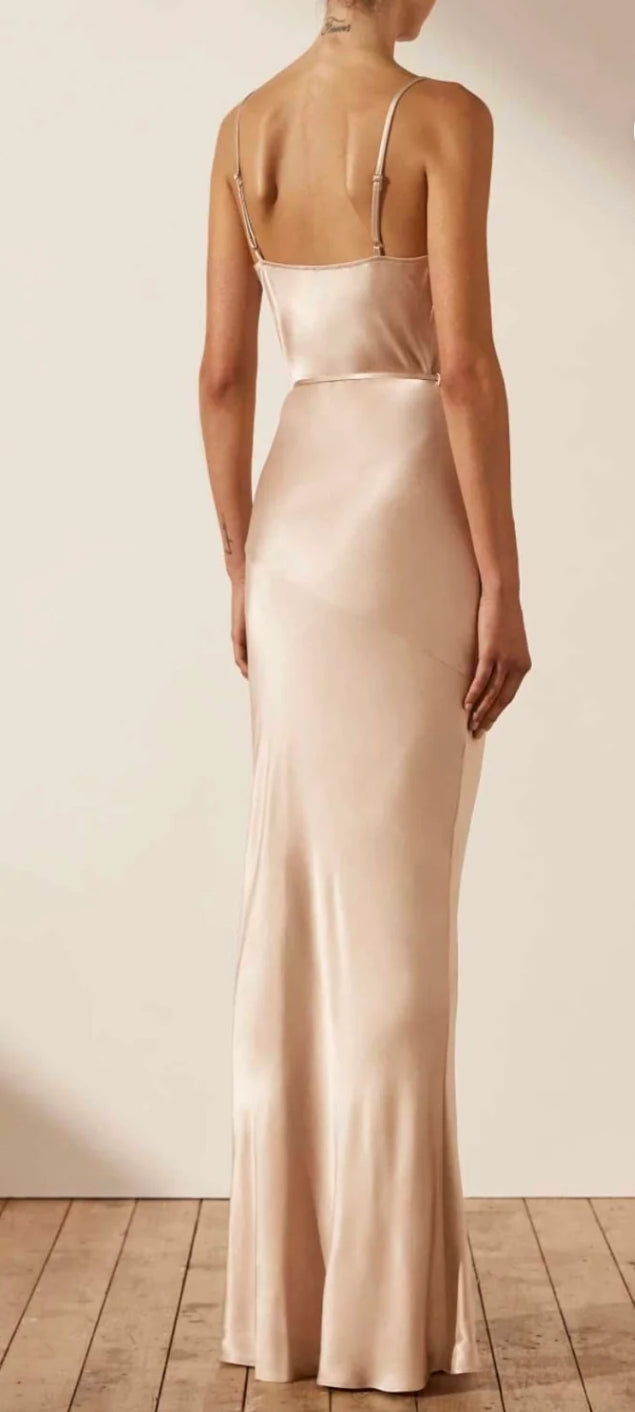 Shona Joy La Lune Bias Cowl Maxi Dress (NEW)