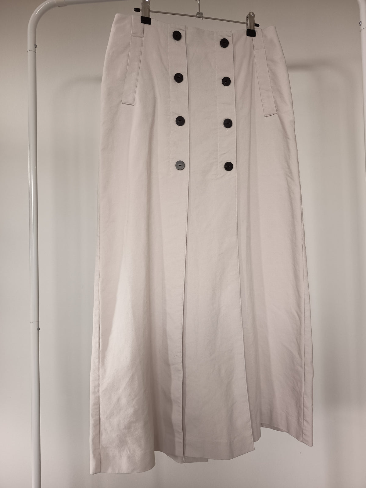 Cue Button Midi Skirt