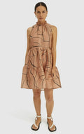 SABA Dia Linen Silk Dress (S)