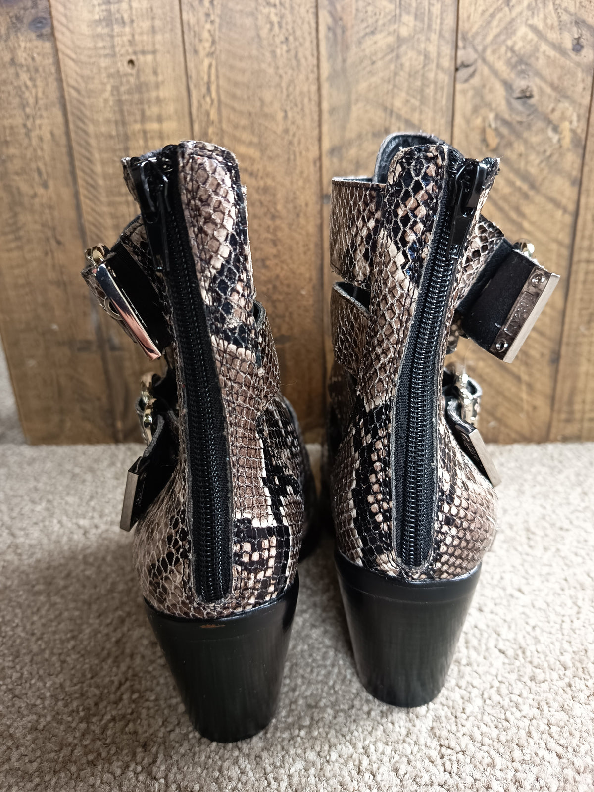Jeffrey Campbell Caceres Snakeprint Boots
