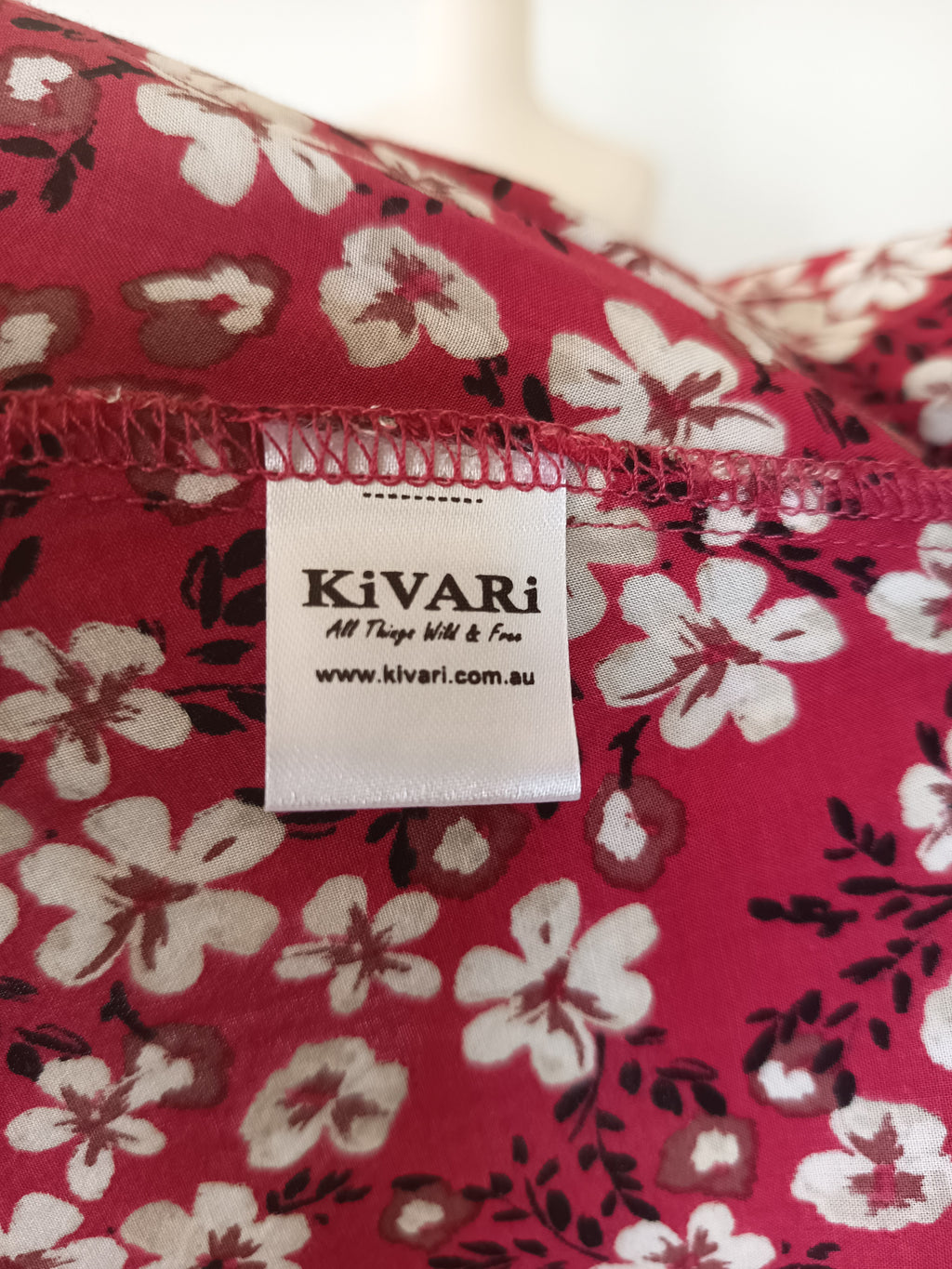 Kivari Floral Tie Front Midi Dress