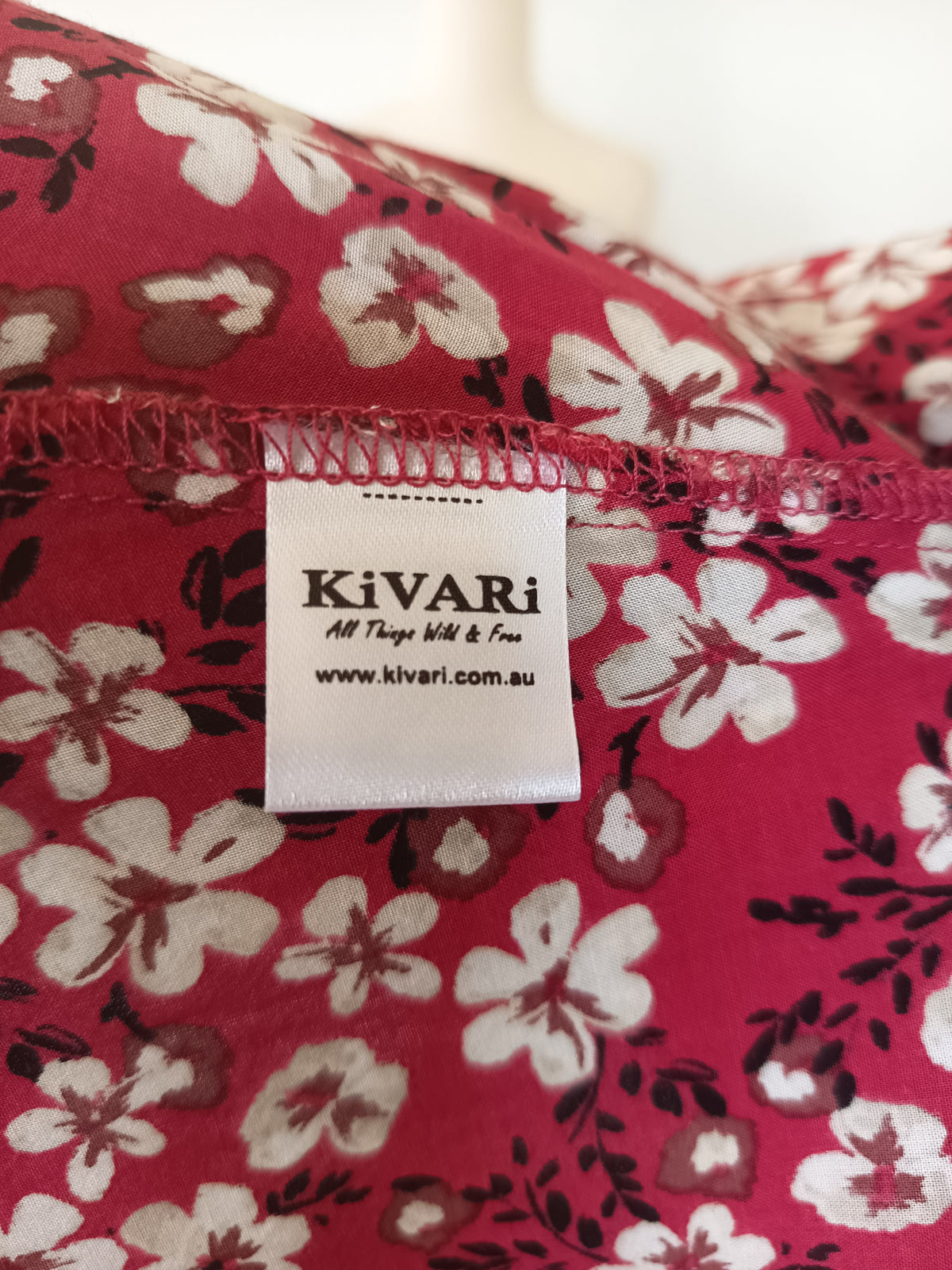 Kivari Floral Tie Front Midi Dress