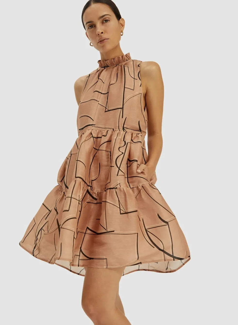 SABA Dia Linen Silk Dress (S)