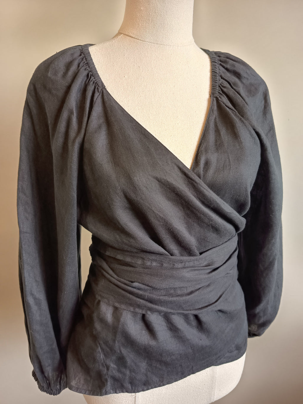 Witchery Linen Wrap Top
