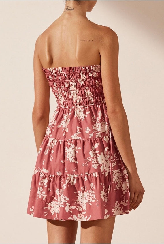 Shona Joy Cali Shirred Strapless Mini Dress (12)
