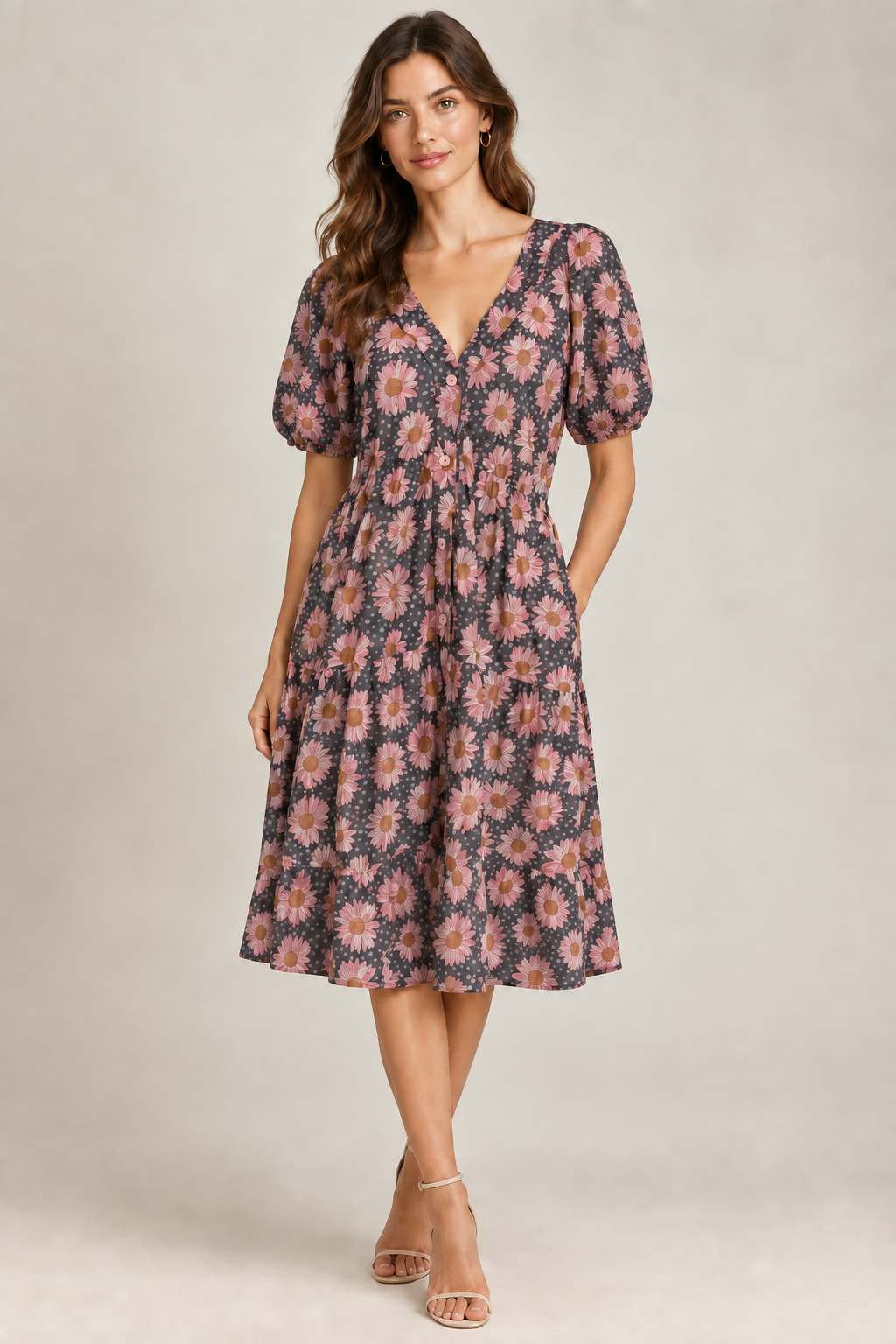 Annah Stretton Daisy Midi Dress (S)