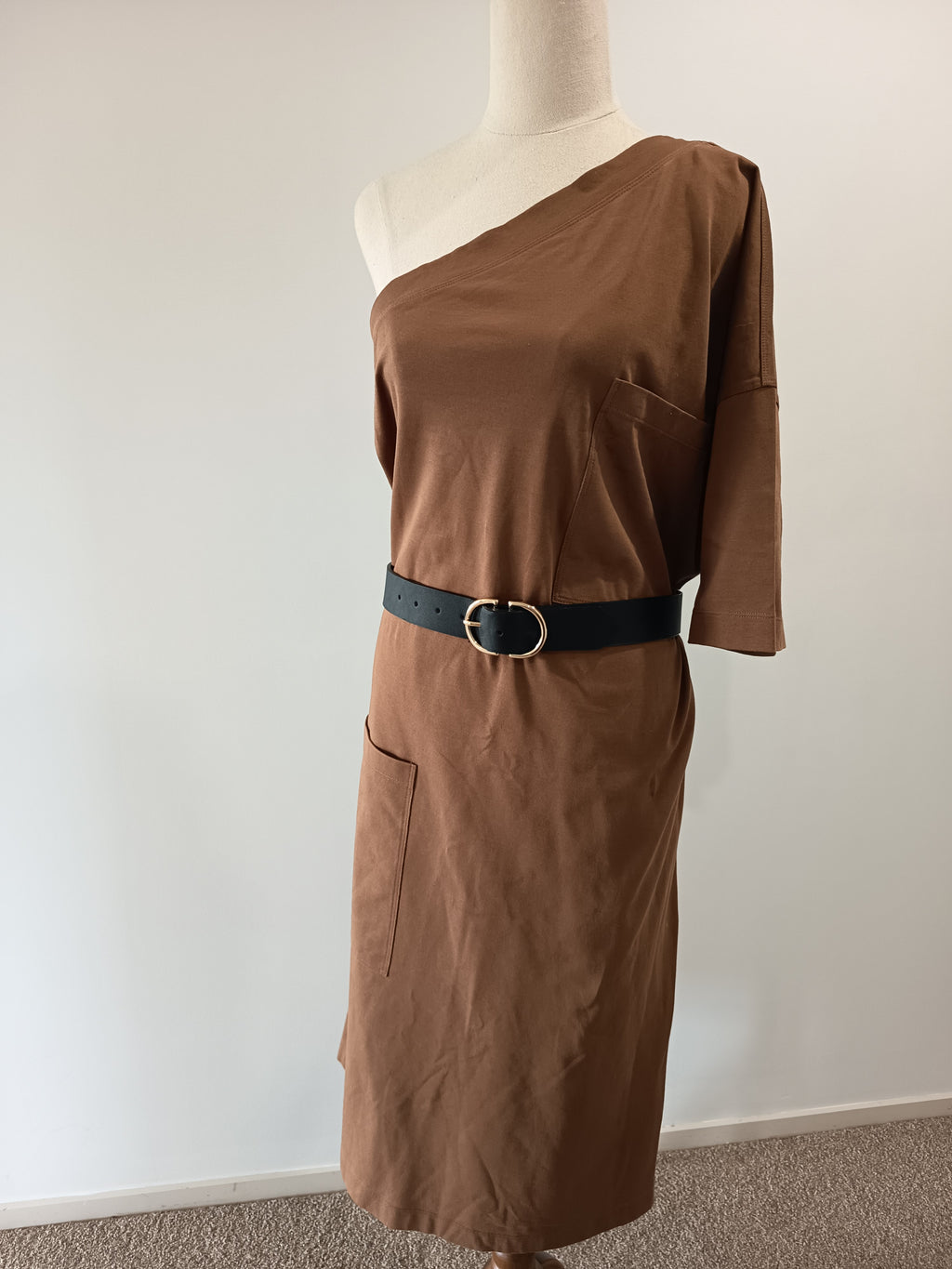 Oroton One-shoulder Midi Dress