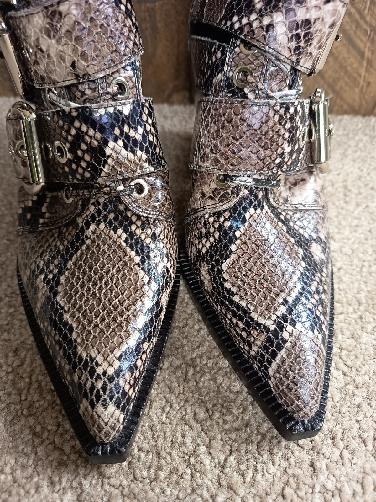 Jeffrey Campbell Caceres Snakeprint Boots