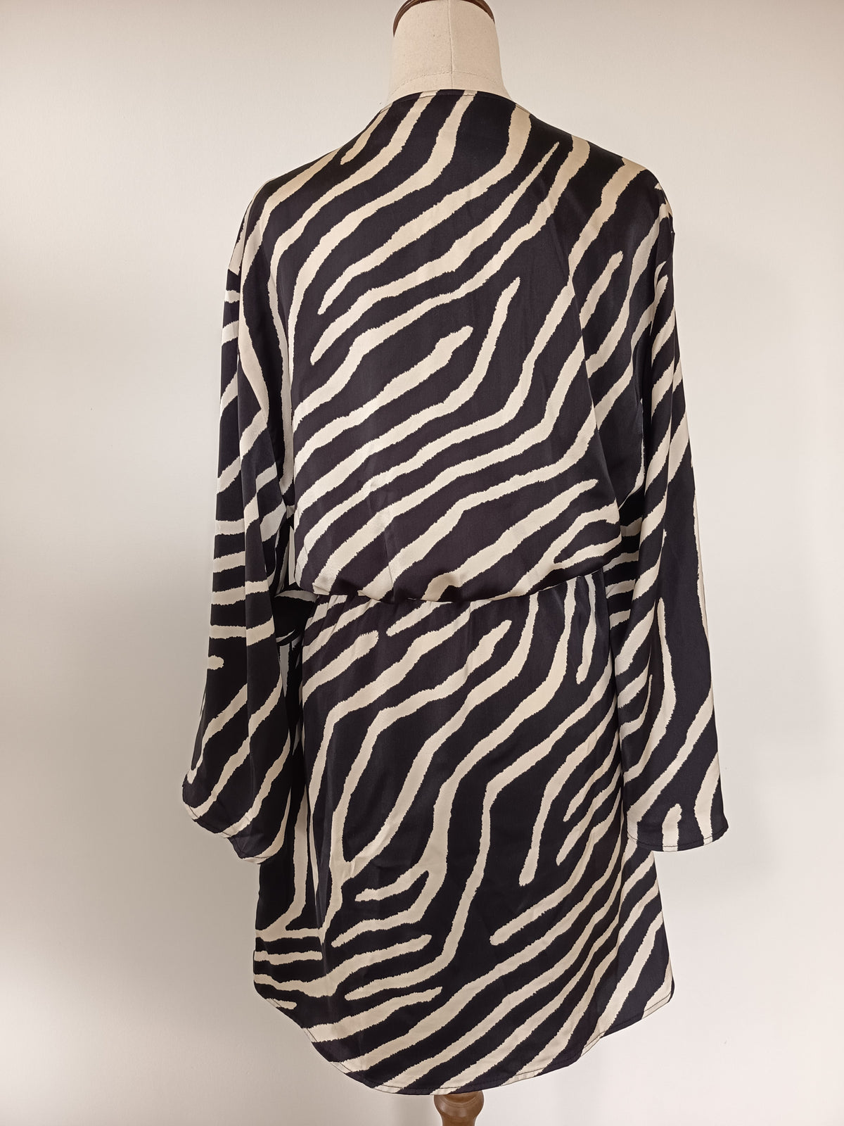 H&M Satin Wrap Mini Dress (M)