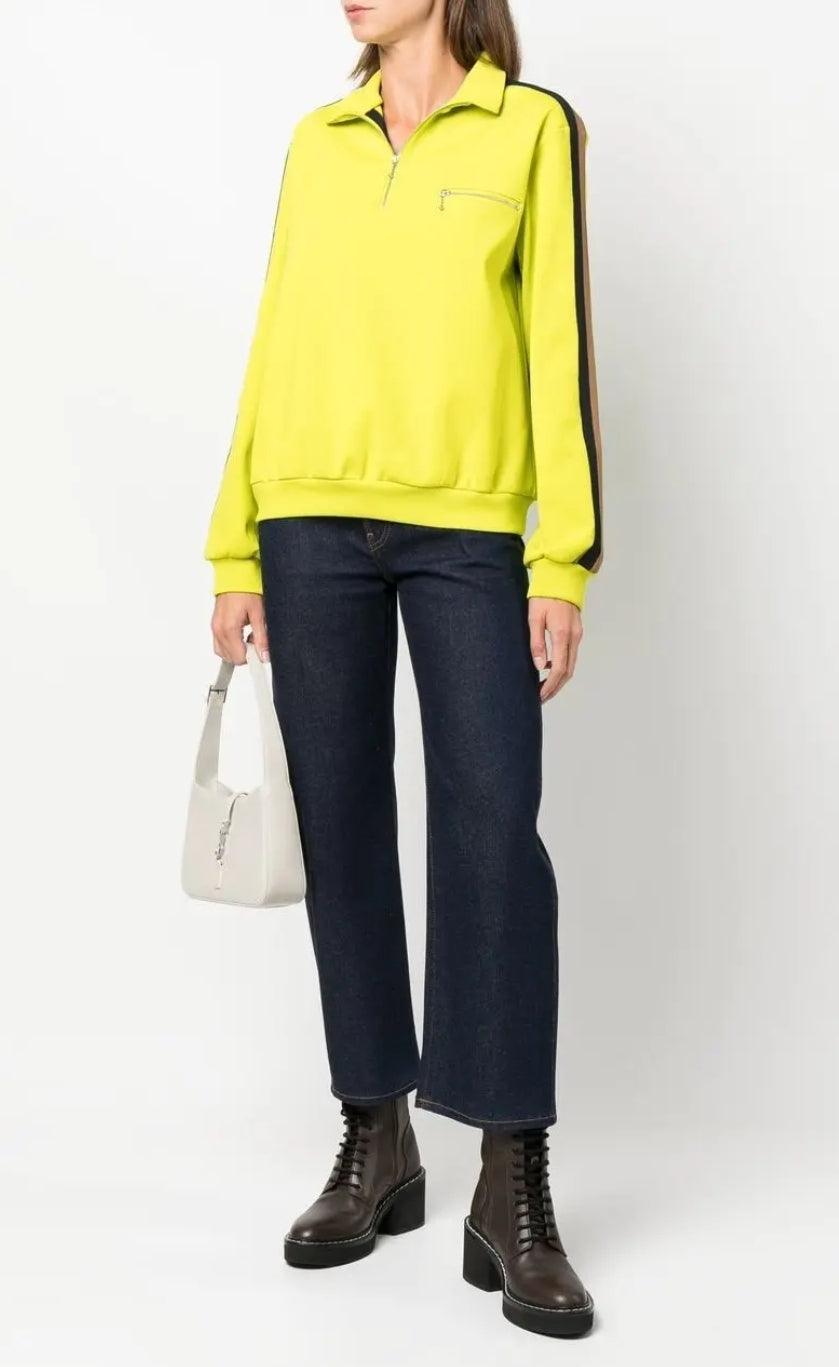 Tory Burch Side-Striped Detailed Sweatshirt