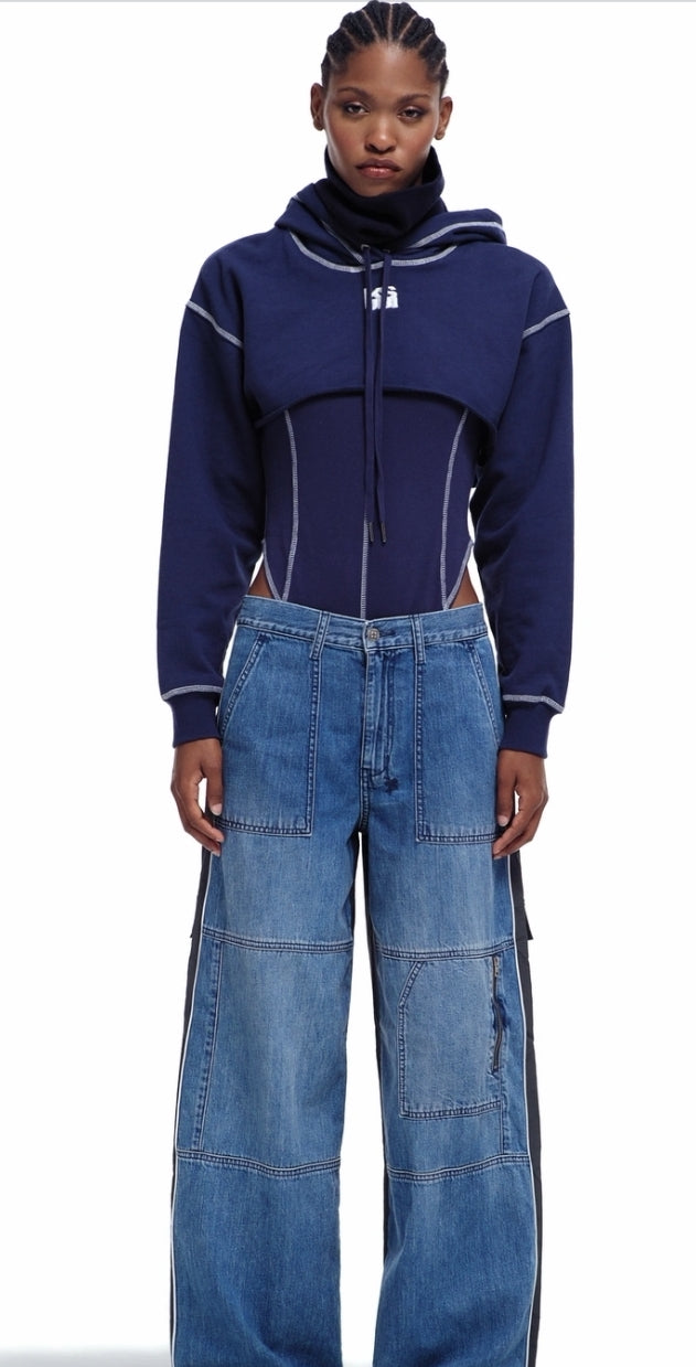 Ksubi Navy Pursuit Bodysuit
