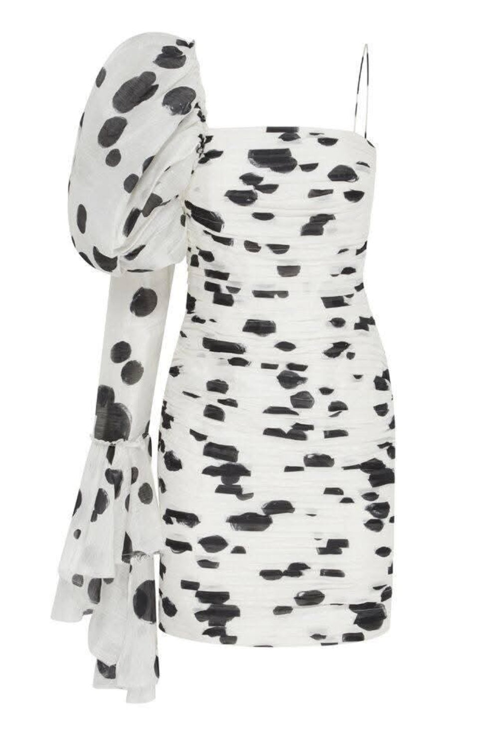 Aje Olearia Dress in Spanish Spot White (6)