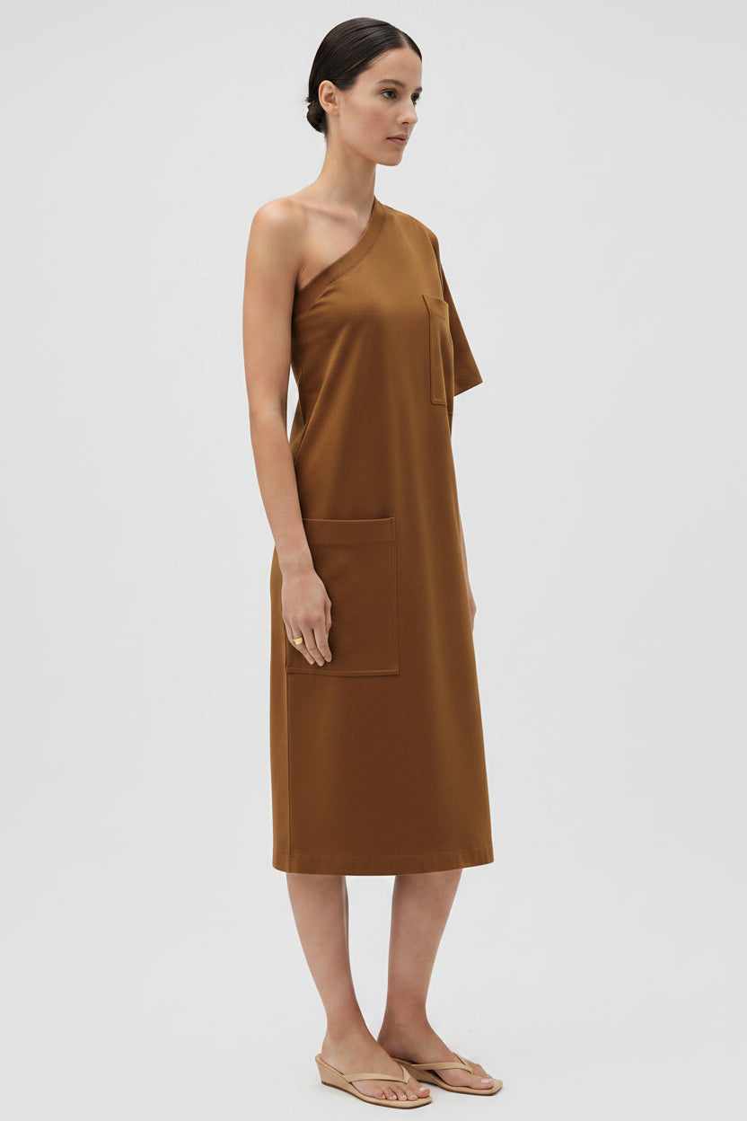 Oroton One-shoulder Midi Dress