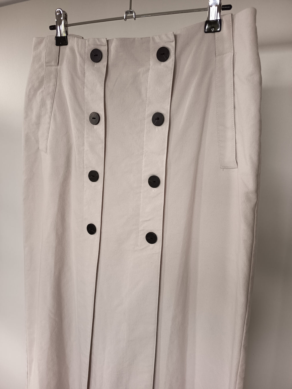 Cue Button Midi Skirt