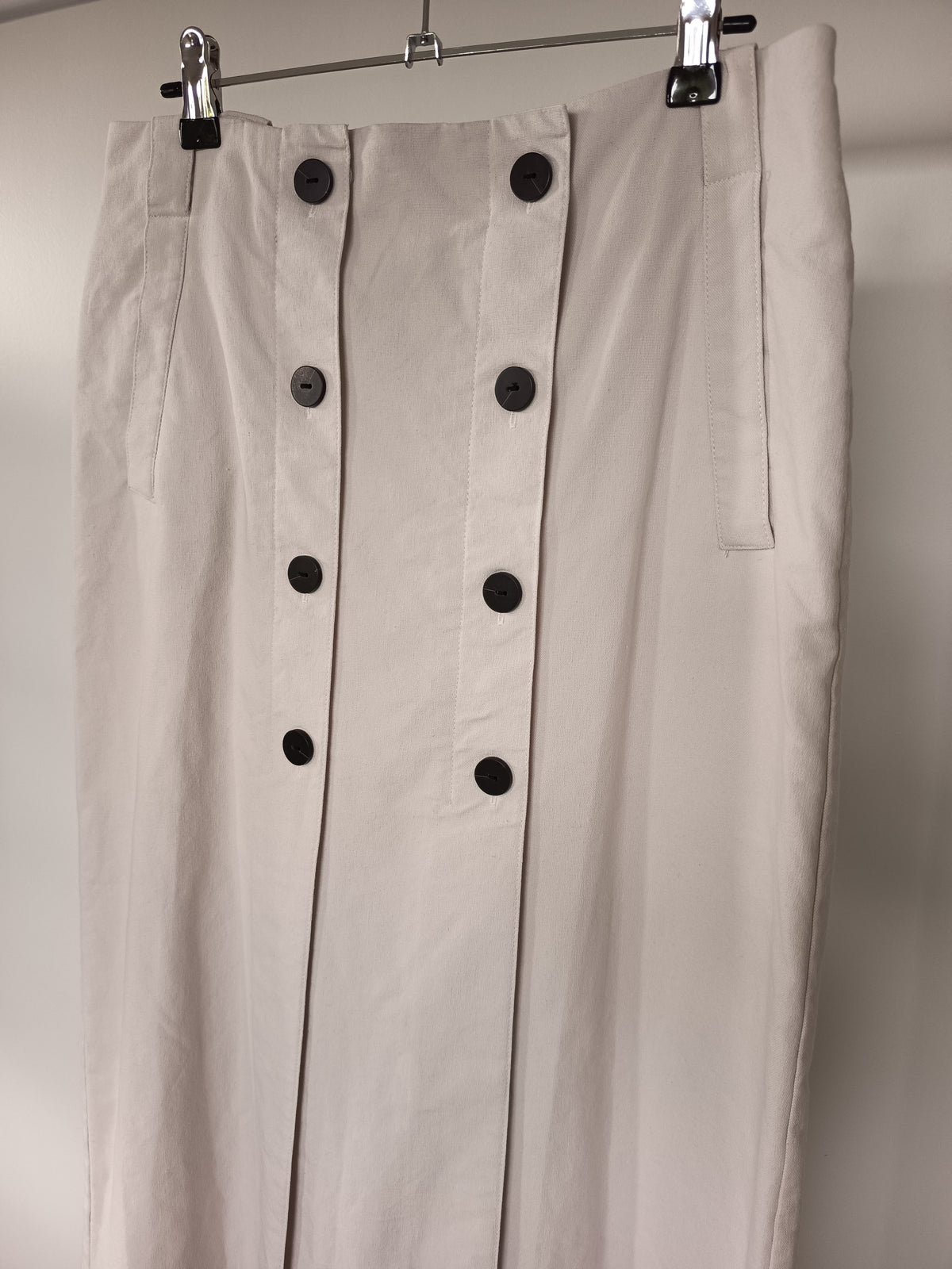 Cue Button Midi Skirt