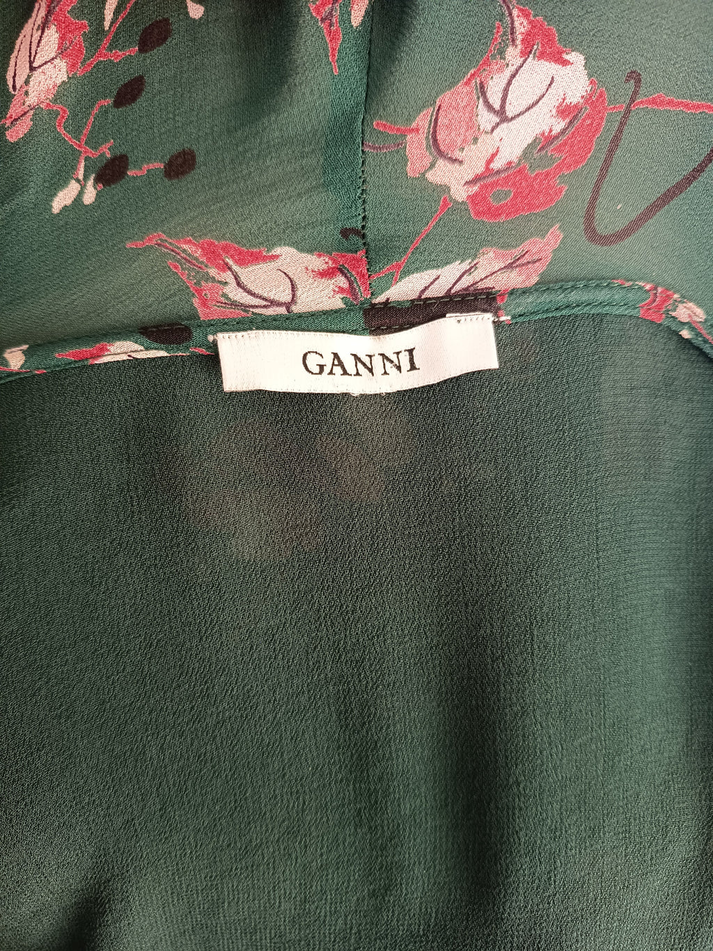 GANNI Marietta Georgette Wrap Dress (S)