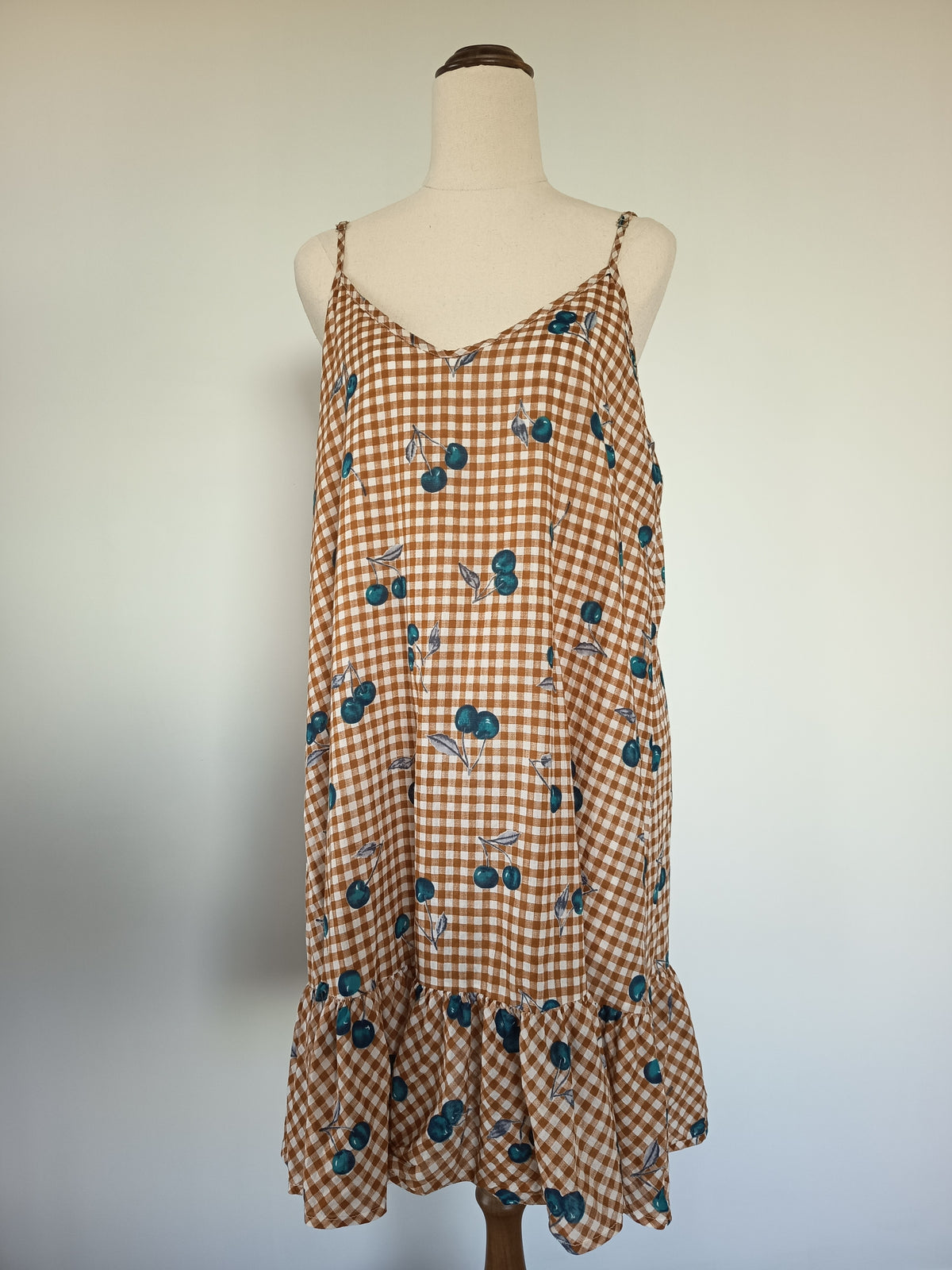 Leo+Be Gingham Cherry Mini Dress (14)