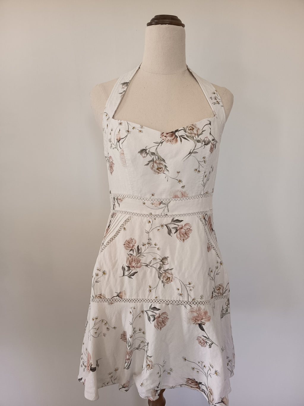 Forever New Porcelain Arianna Halter Mini Dress (10)