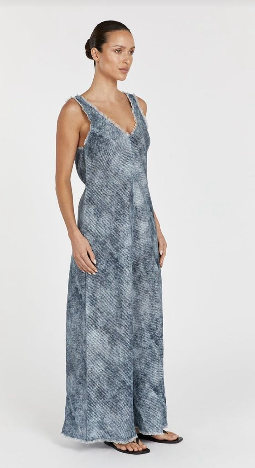 DISSH Leon V Neck Linen Slip Dress (NEW)