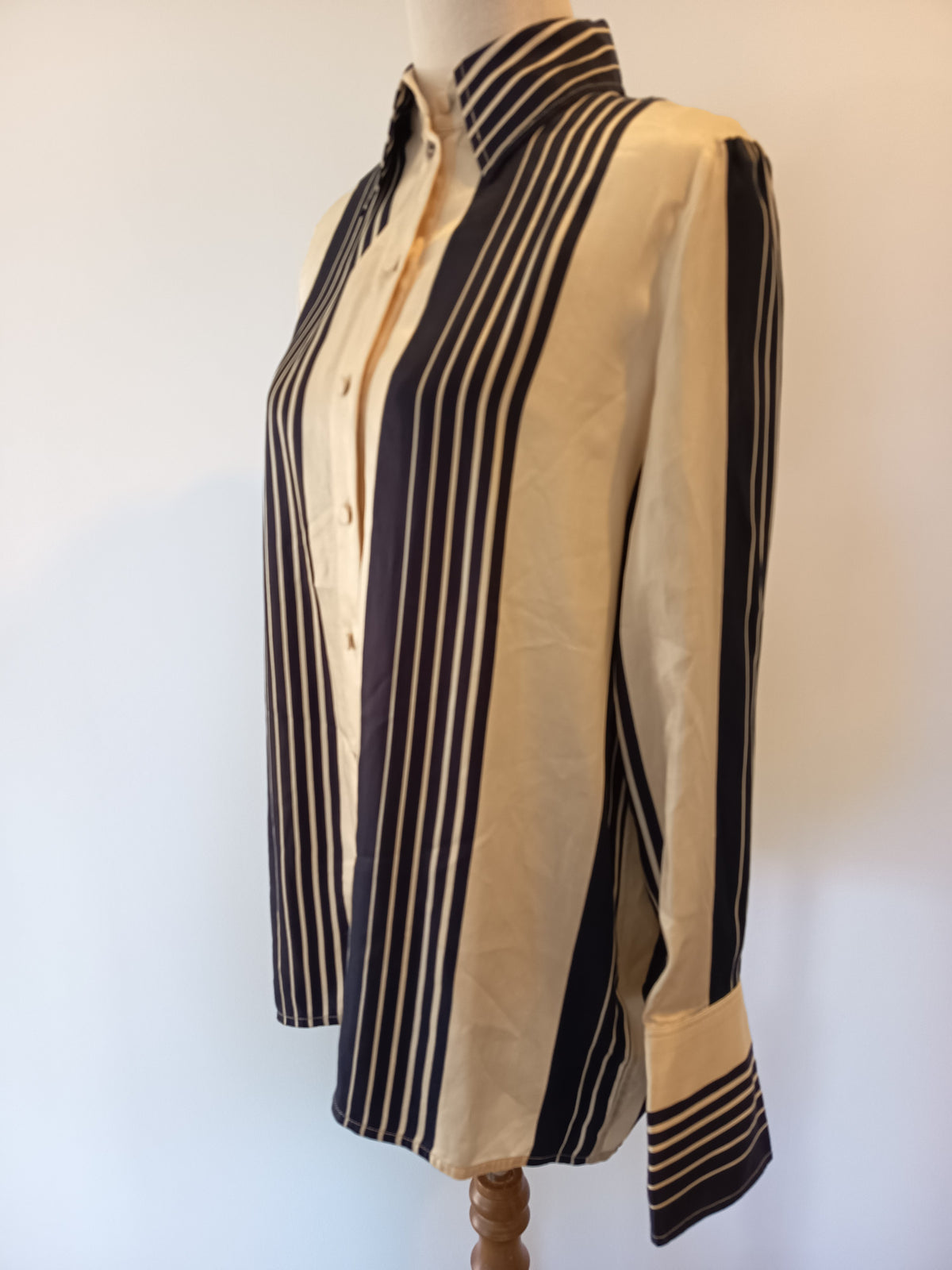 COS Oversized Striped Satin Shirt