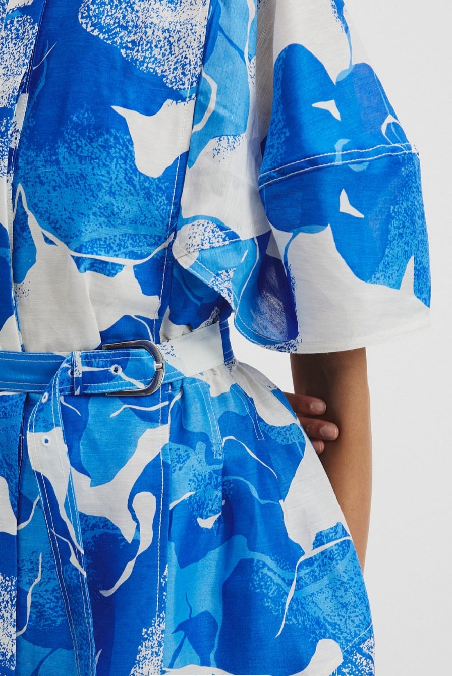 Country Road Print Organza Mini Dress