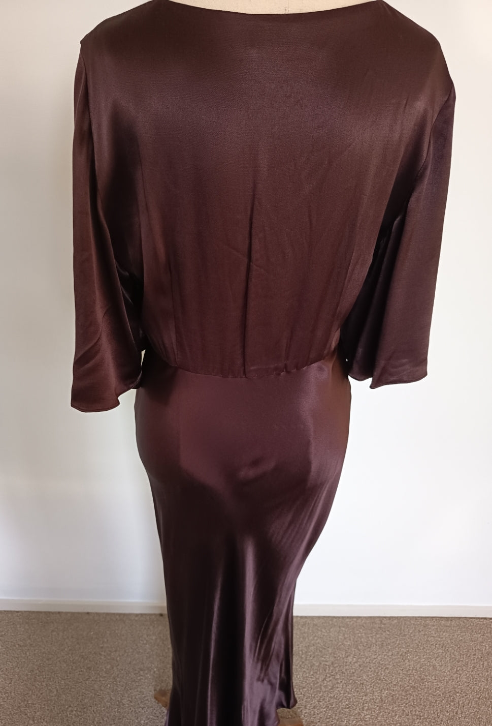 Shona Joy Wright Flutter Sleeve Bias Midi Dress (12)