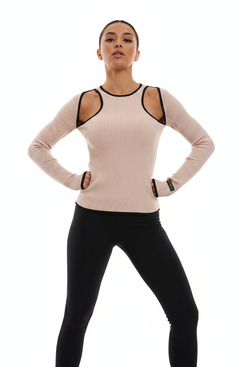 P.E Nation Ribbed Cutout Top