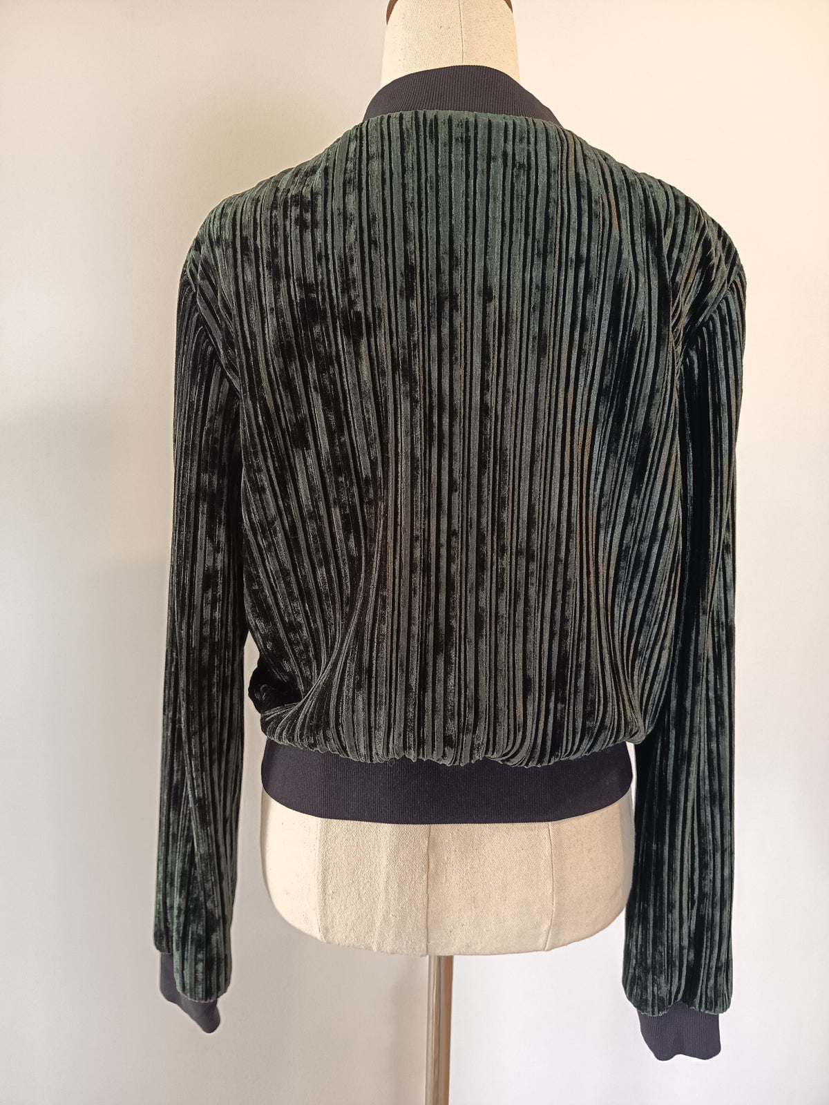 Cue Velour Ribbed Bomber (10)