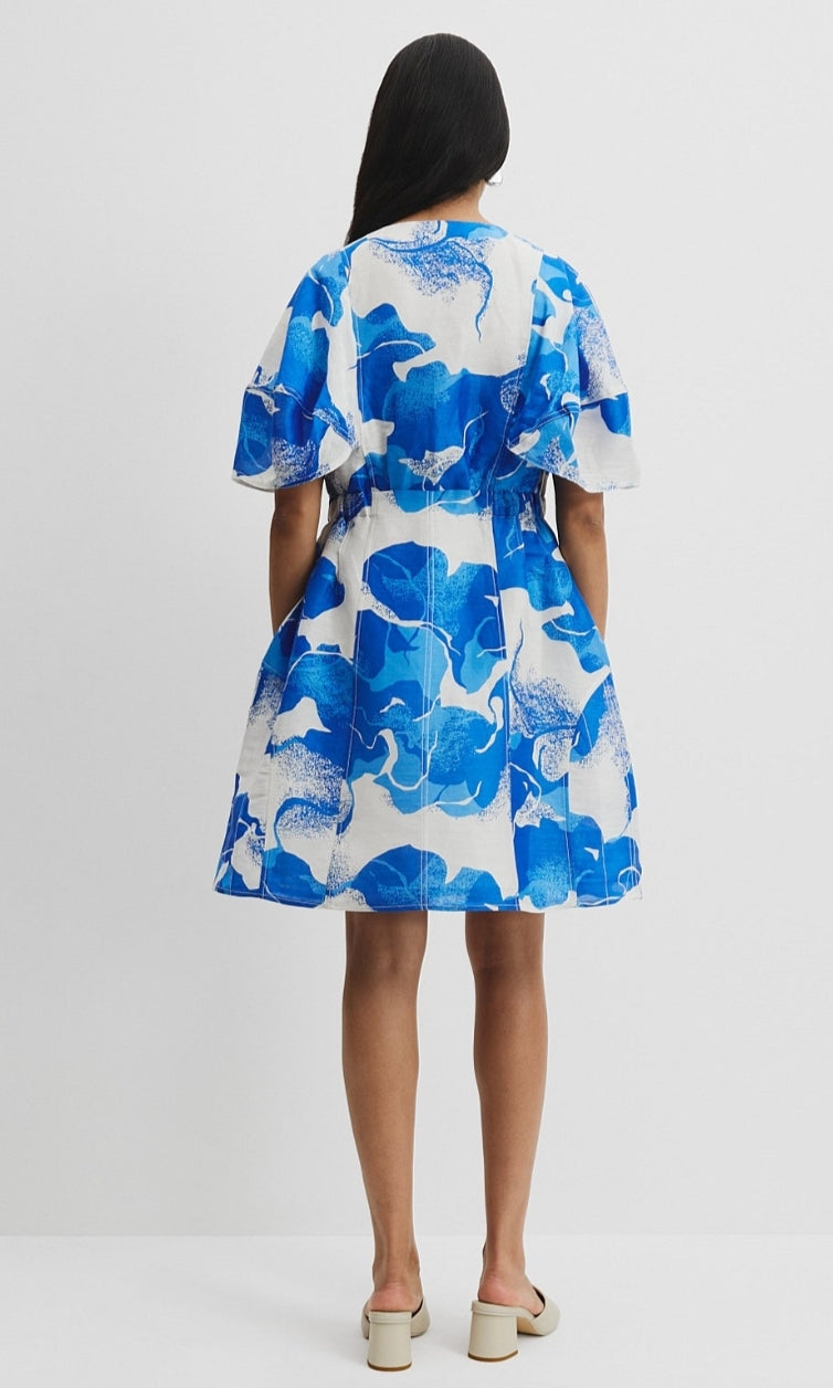 Country Road Print Organza Mini Dress