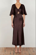 Shona Joy Wright Flutter Sleeve Bias Midi Dress (12)