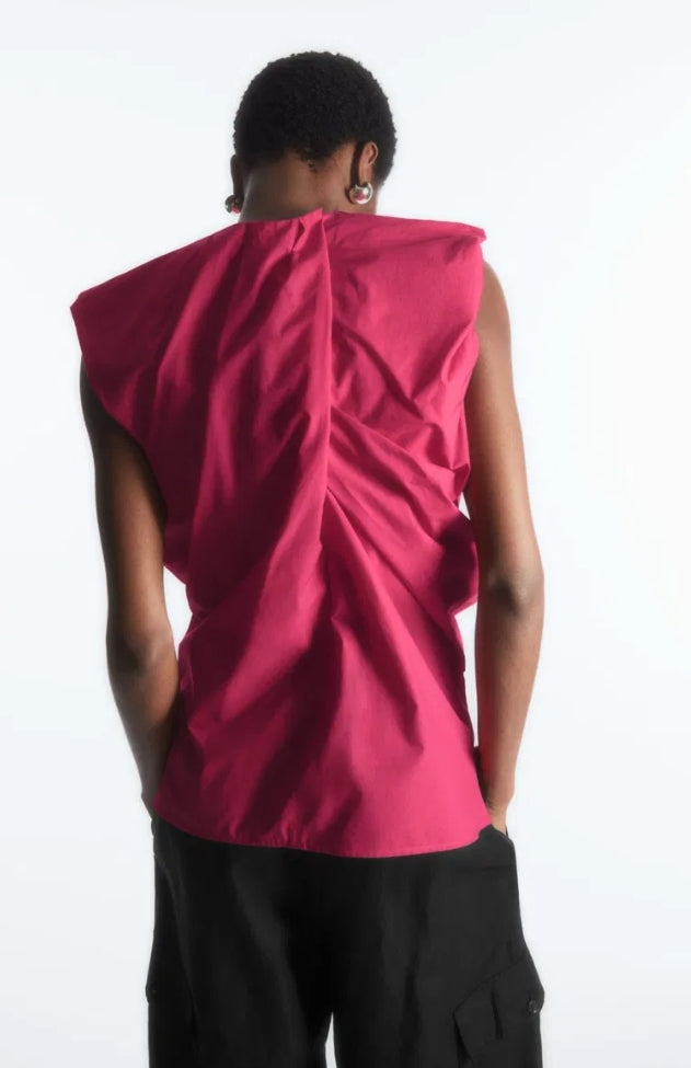 COS Gathered Draped Sleeveless Top