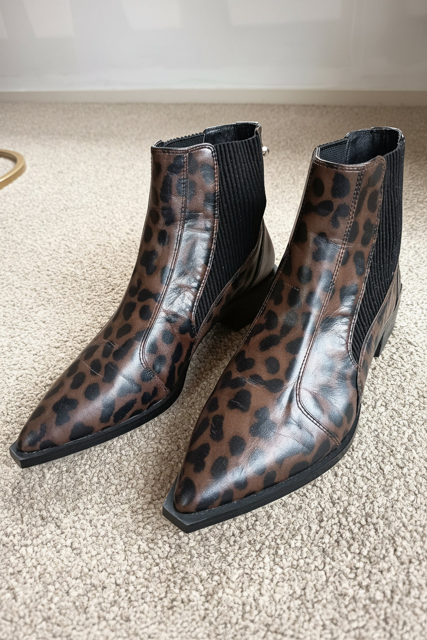 Senso Leopard-print Chelsea Boots