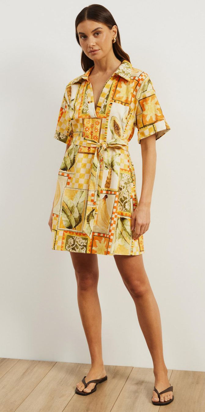 Atmos&Here Britt Linen Blend Belted Mini Dress (10)