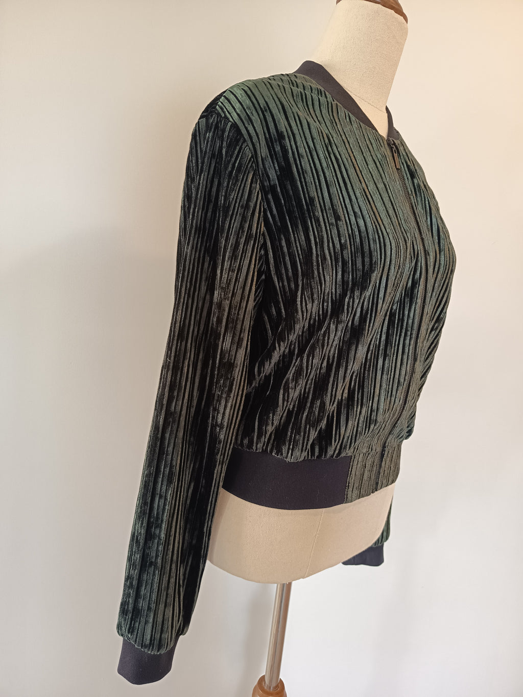Cue Velour Ribbed Bomber (10)